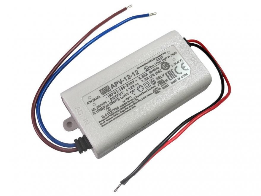 LED napaječ pro LED pásek montážní 12W 12V / 1A - Kliknutím na obrázek zavřete