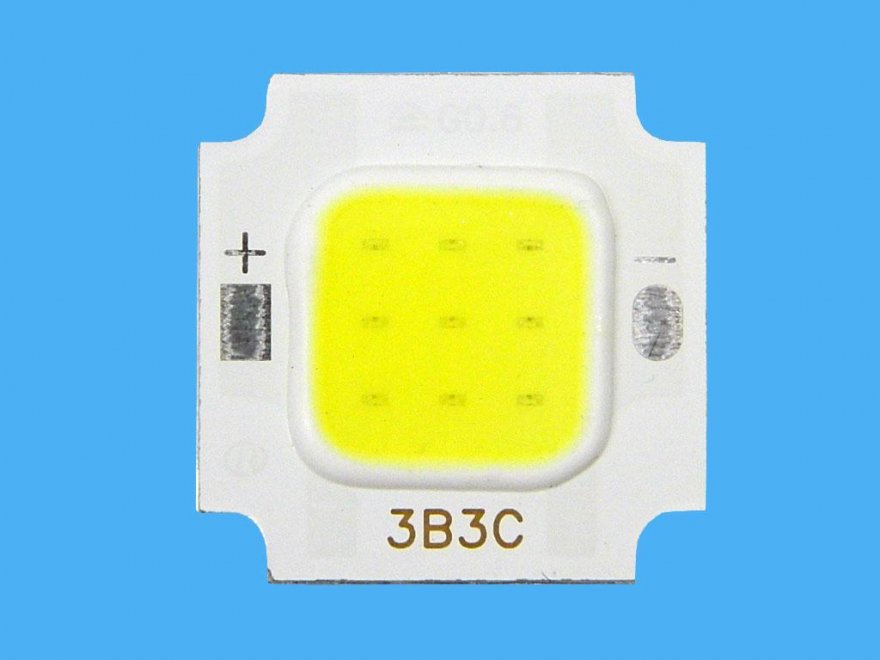 LED ČIP10W - 12V tenké provedení / LED dioda COB 10W / LEDCOB10W / LED CHIP 10W studená bílá - Kliknutím na obrázek zavřete