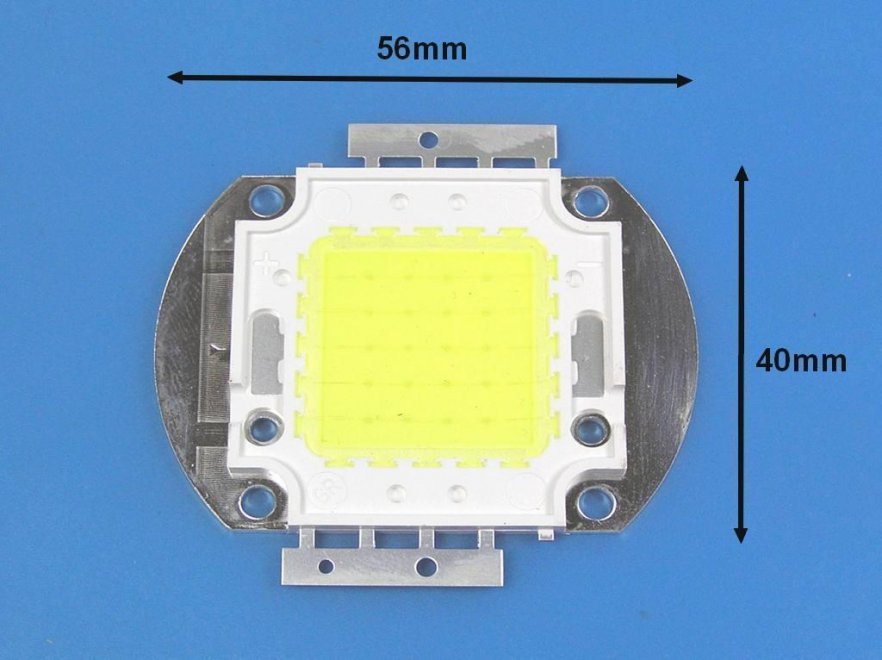 LED ČIP100W / LED dioda COB 100W / LEDCOB100W / LED CHIP 100W - neutrální bílá, varianta 2 - Kliknutím na obrázek zavřete