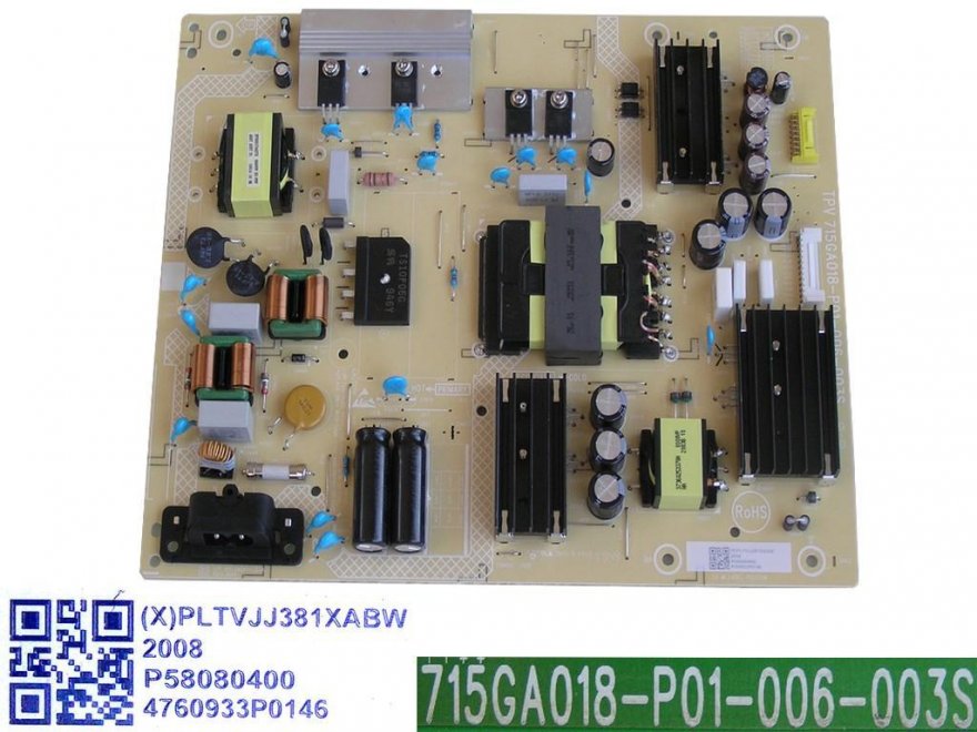 LCD modul zdroj Philips PLTVJJ381XABW / SMPS power supply board 715GA018-P01-006-003S - Kliknutím na obrázek zavřete