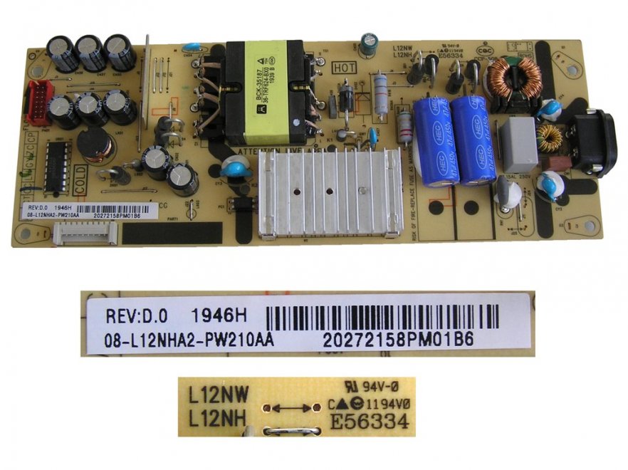LCD modul zdroj L12NHA2 / SMPS Power board 08-L12NHA2-PW210AA - Kliknutím na obrázek zavřete