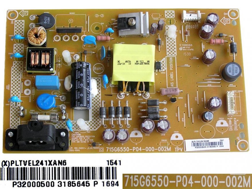 LCD modul zdroj PLTVEL241XAN6 / SMPS power supply board 715G6550-P04-000-002M / Philips 996595300133 - Kliknutím na obrázek zavřete