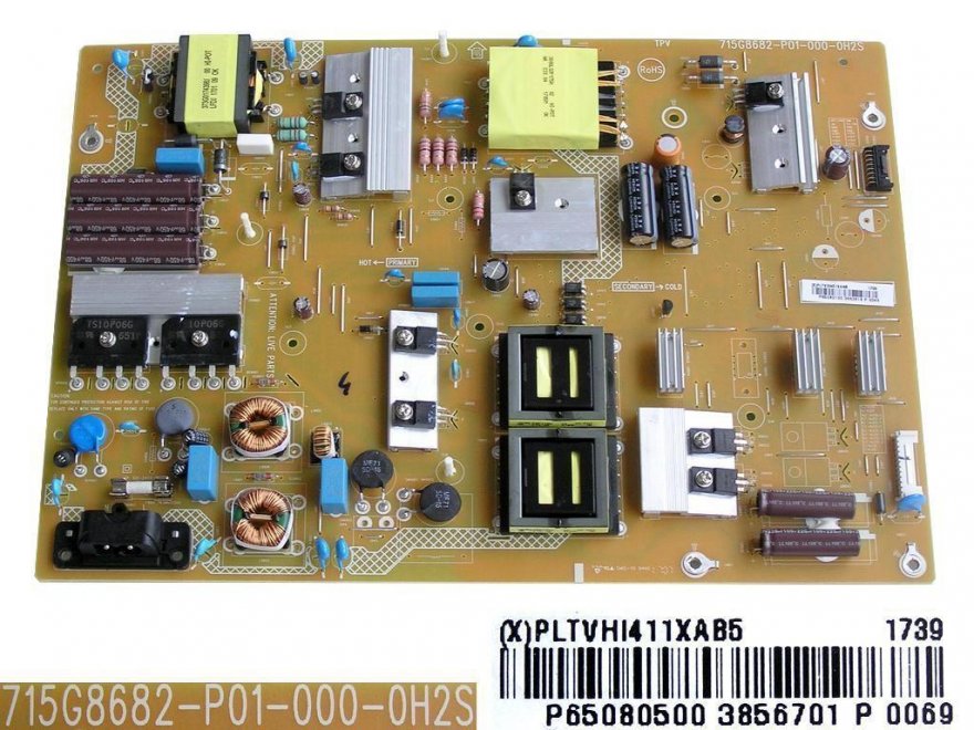 LCD modul zdroj PLTVHI411XAB5 / SMPS board unit 715G8682-P01-000-0H2S / Philips 996597305177 - Kliknutím na obrázek zavřete