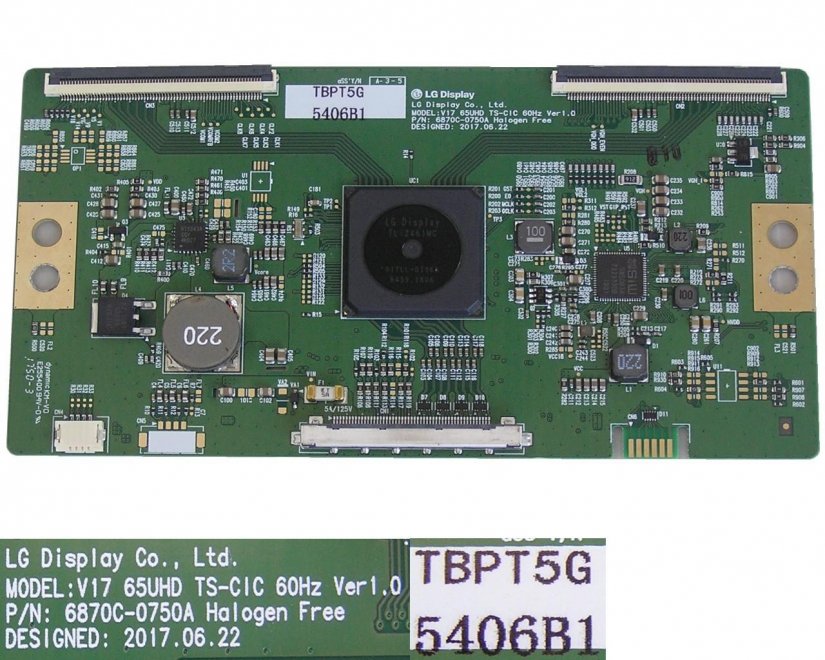LCD modul T-CON 6871L-5406B / T-con board 6870C-0750A / V17 65UHD 60Hz Ver1.0 - Kliknutím na obrázek zavřete