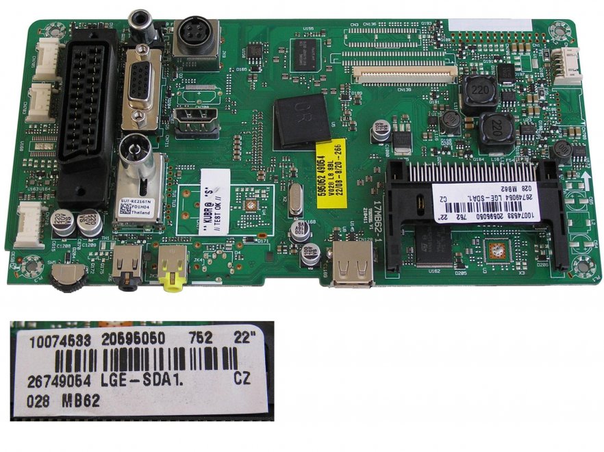 LCD modul základní deska 17MB62-F1K1132M17212212453B2 / Main board 17MB62 / 23014003 - Kliknutím na obrázek zavřete