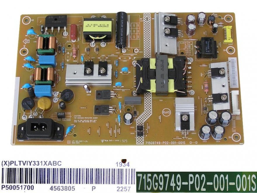 LCD modul zdroj Philips PLTVIY331XABC / SMPS power supply board 715G9749-P02-001-001S - Kliknutím na obrázek zavřete