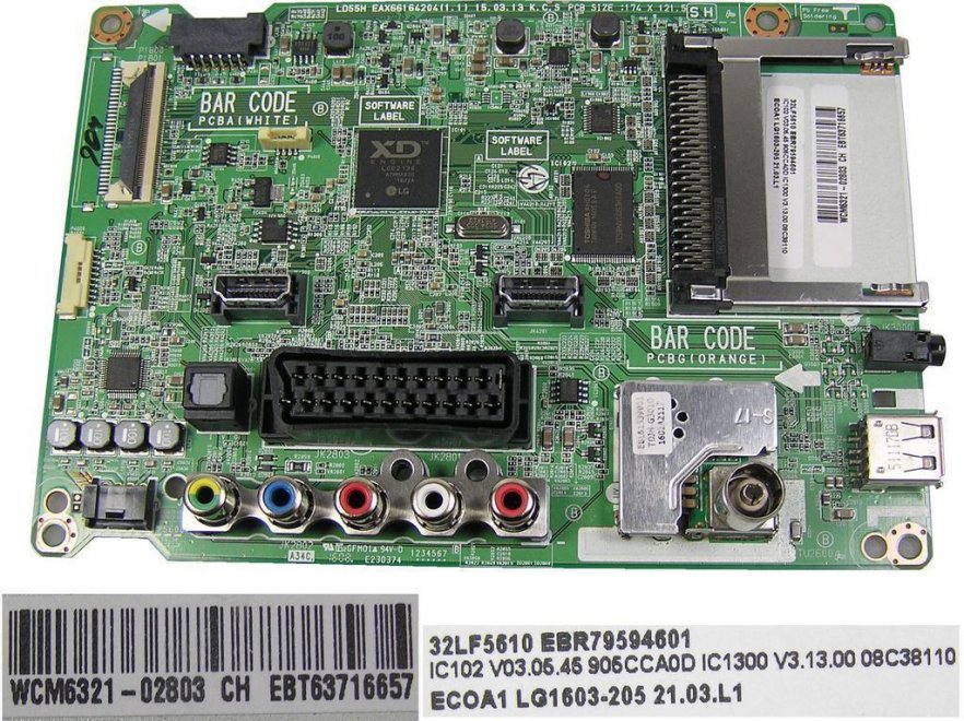 LCD modul základní deska EBT66120428 / Main board EBU65715602 - Kliknutím na obrázek zavřete