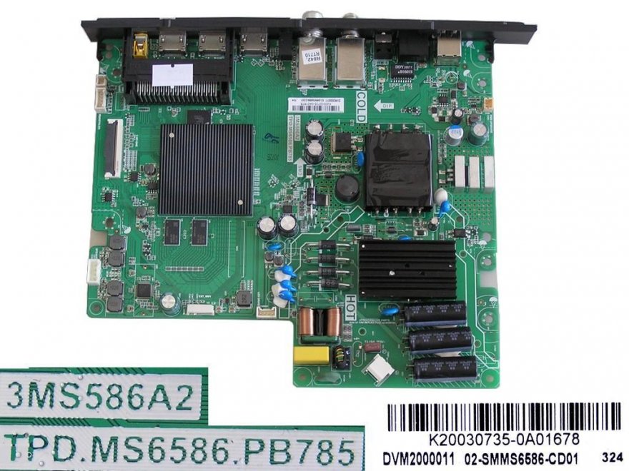 LCD modul základní deska Sencor SLE43US601TCS / Main board TPD.MS6586.PB785 / K20030735-0A01678 - Kliknutím na obrázek zavřete
