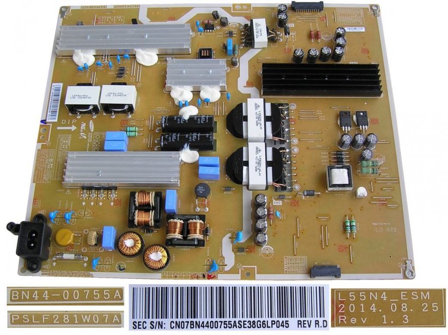 LCD modul zdroj BN44-00755A / SMPS board L55N4_ESM / PSLF281W07A / BN4400755A - Kliknutím na obrázek zavřete