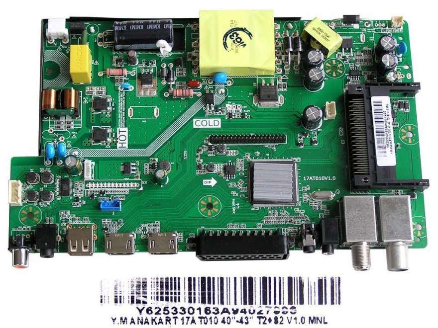 LCD modul základní deska Vivax LED TV-43S60T2S2 / main board Y625330163A / 17AT010V1.0 - Kliknutím na obrázek zavřete