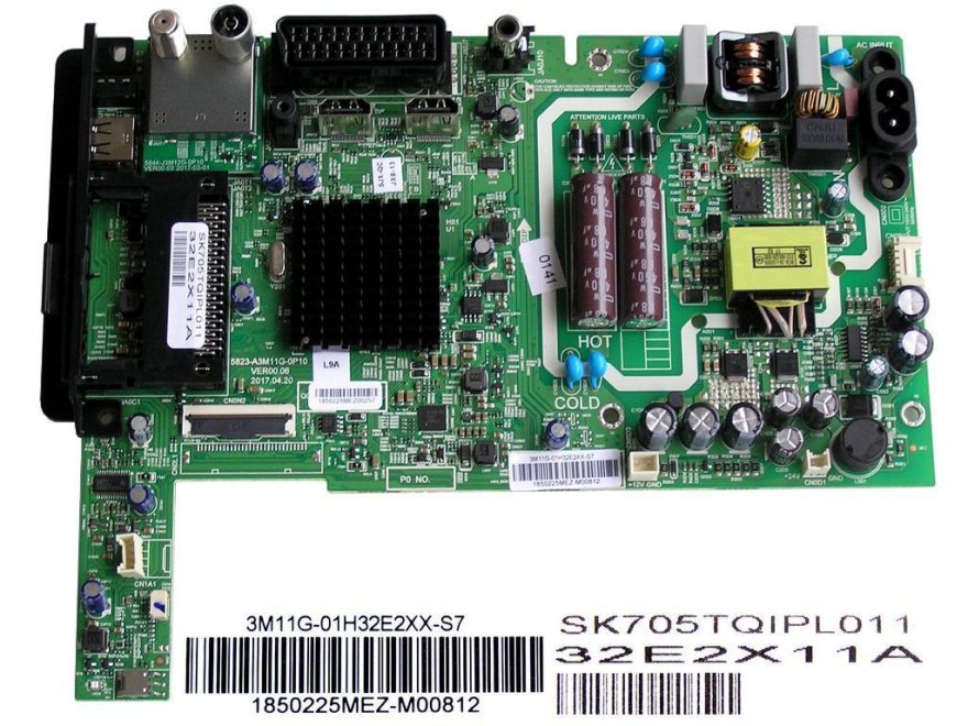 LCD modul základní deska Metz 32E2X11A / Main board 5823-A3M11G-0P10 / SK705TQIPL011A / 1850225MEZ - Kliknutím na obrázek zavřete