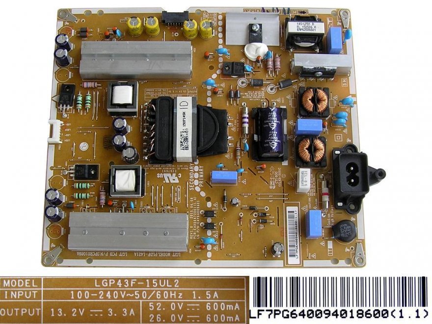 LCD modul zdroj EAY64009401 / Power supply board EAY64009401 - Kliknutím na obrázek zavřete
