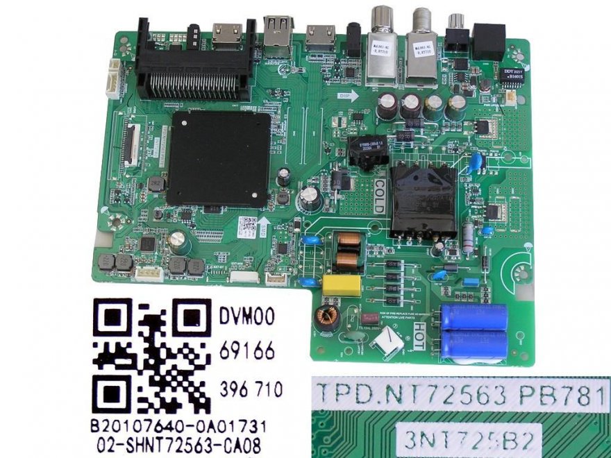 LCD modul základní deska Sencor SLE32S601TCS / Main board TPD.NT72563.PB781 / B20107640-0A01731 - Kliknutím na obrázek zavřete