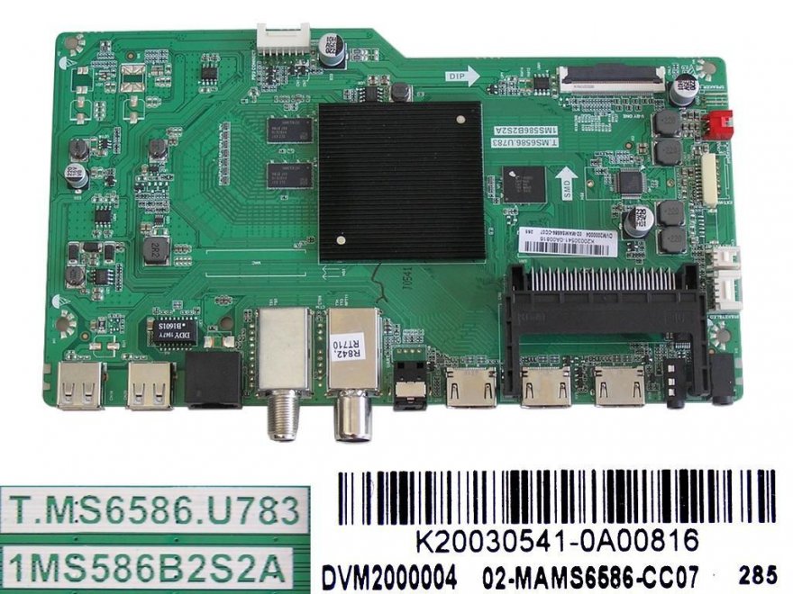 LCD modul základní deska Sencor SLE50US600TCSB / Main board T.MS6586.U783 1MS586B2S2A / K20030541-0A00816 - Kliknutím na obrázek zavřete