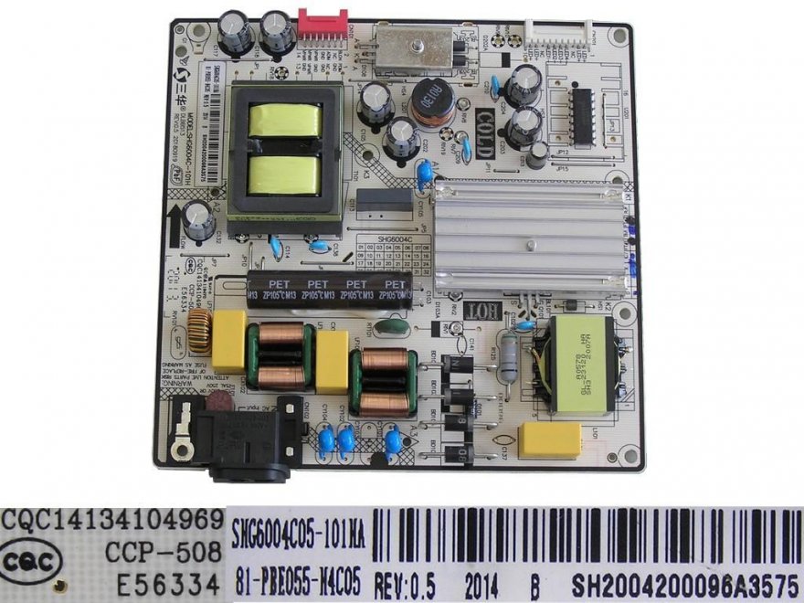 LCD modul zdroj Sencor SLE50US600TCSB / SMPS power supply board SHG6004C-101H DLBB513 SHG6004C05-101HA - Kliknutím na obrázek zavřete