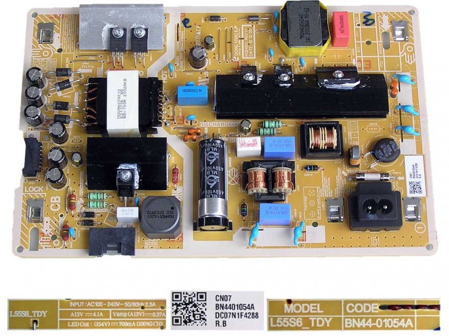 LCD modul zdroj BN44-01054A / Power board L55S6_TDY / BN4401054A - Kliknutím na obrázek zavřete