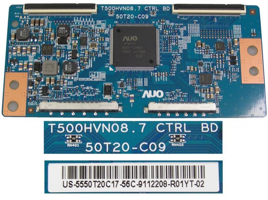 LCD modul T-CON T500HVN08.7 / Tcon board US-5550T20C17-56C AUO - Kliknutím na obrázek zavřete