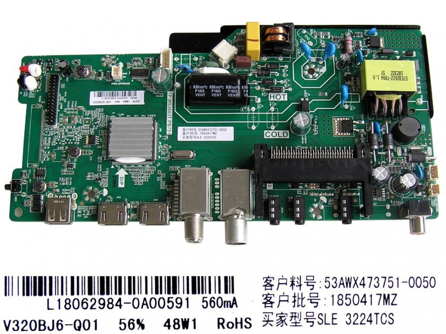 LCD modul základní deska Sencor SLE3224TCS / Main board L18062984-0A00591 - Kliknutím na obrázek zavřete
