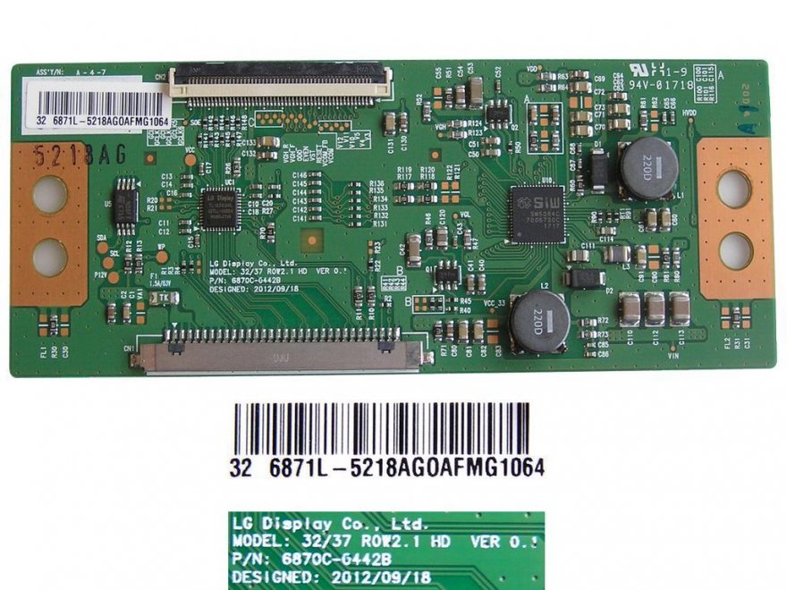 LCD modul T-CON 6870C-0442B / TCON board 6870C0442B / 6871L-5218A / 32/37ROW2.1HD VER0.1 - Kliknutím na obrázek zavřete