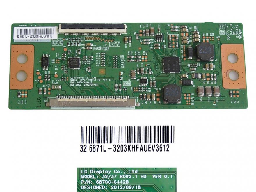 LCD modul T-CON 6870C-0442B / TCON board 6870C0442B / 6871L-3203K / 32/37ROW2.1HD VER0.1 - Kliknutím na obrázek zavřete
