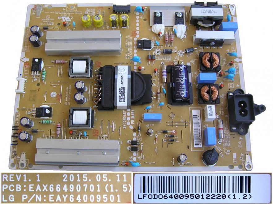 LCD LED modul zdroj EAY64009501 / SMPS power supply board EAY64009501 - Kliknutím na obrázek zavřete