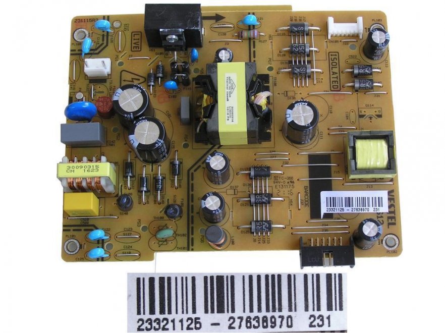 LCD modul zdroj 17IPS12 / SMPS POWER BOARD Vestel 23321125 - Kliknutím na obrázek zavřete