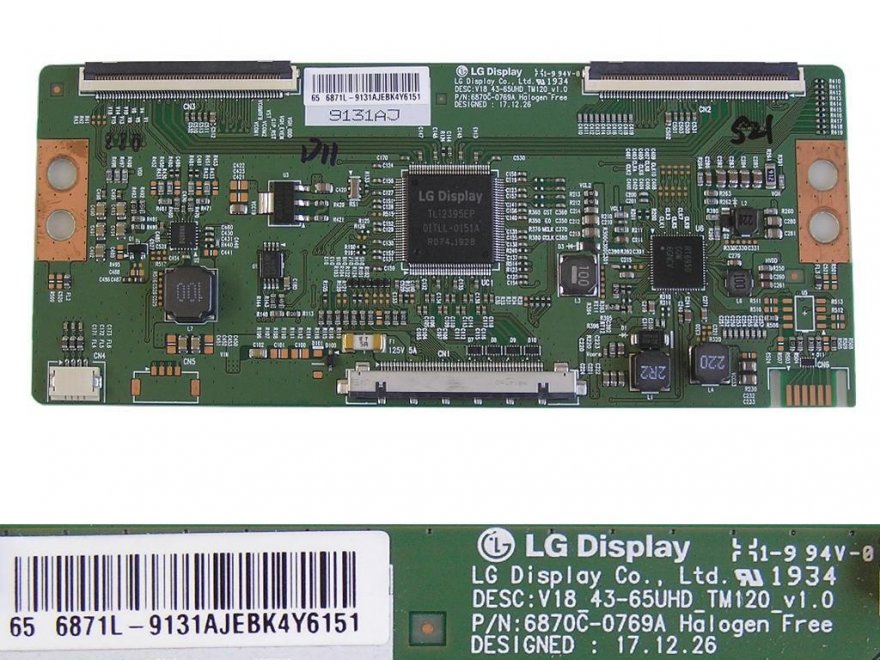 LCD modul T-CON 6870C-0769A / T-Con board 6871L-9131A / V18 43-65UHD TM120:V1.0 - Kliknutím na obrázek zavřete
