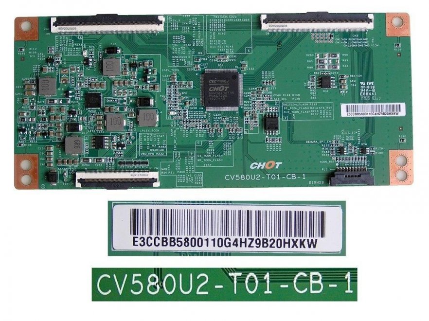 LCD modul T-CON E3CCBB5800110G4HZ / TCON board CV580U2-T01-CB-1 - Kliknutím na obrázek zavřete