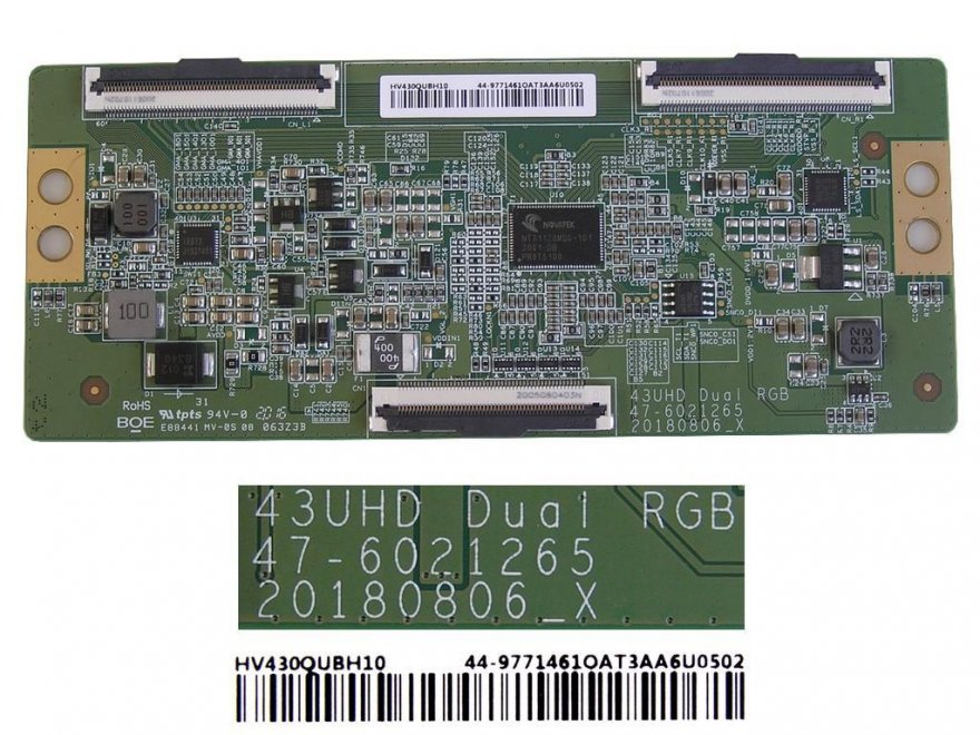 LCD modul T-CON 43UHD Duai 47-6021265 / T-con board HV430QUBH10 44-9771461 - Kliknutím na obrázek zavřete