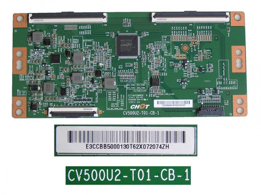 LCD modul T-CON E3CCBB5000130T62X / TCON board CV500U2-T01-CB-1 - Kliknutím na obrázek zavřete