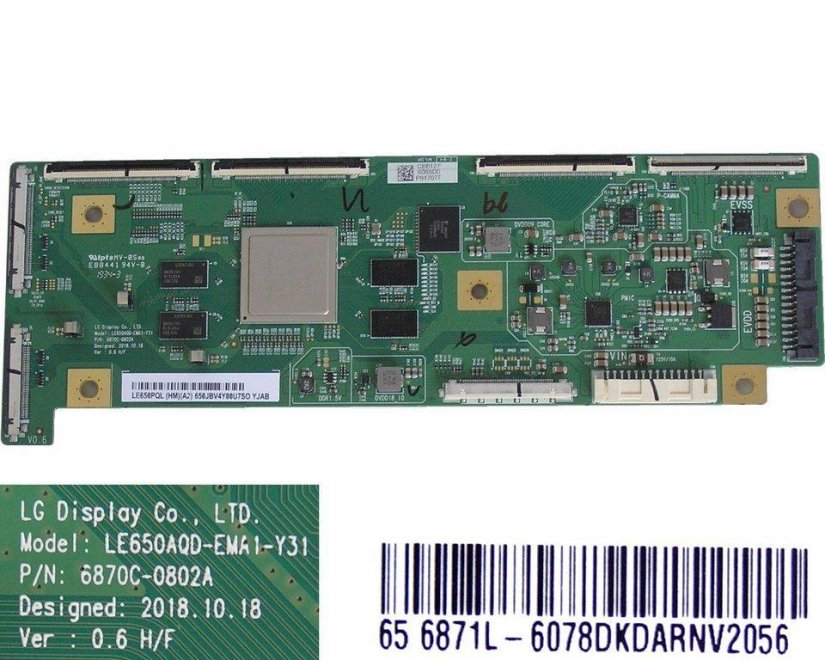 LCD modul T-CON OLED LE650AQD-EMA1-Y31 / T-CON board O-LED 6870C-0802A / 6871L-6078D - Kliknutím na obrázek zavřete