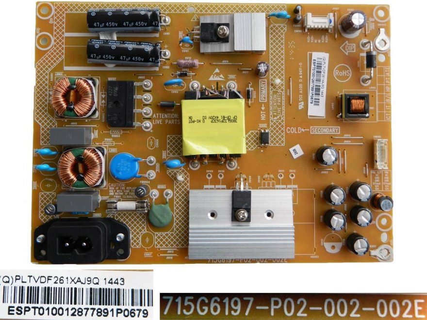 LCD LED modul zdroj 715G6197P02002002E / SMPS Power Board 715G6197-P02-002-002E - Kliknutím na obrázek zavřete