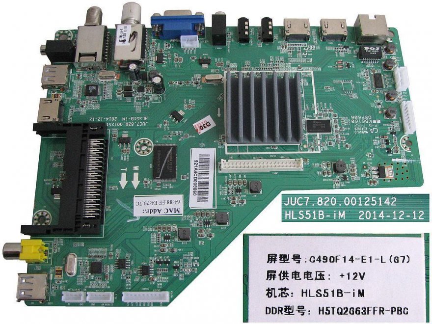 LCD modul základní deska Changhong LED49D1100ISX / Main board C490F14-E1-L(G7) / HLS51B-iM - Kliknutím na obrázek zavřete