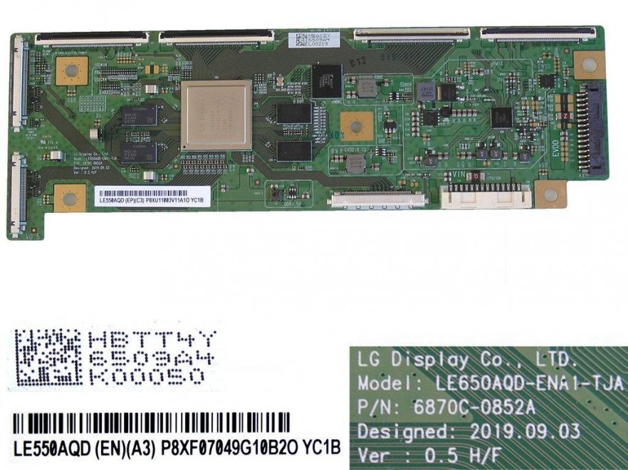 LCD modul T-CON OLED LE650AQD-ENA1-TJA / T-CON board O-LED 6870C-0852A / LE550PQL (EN)(A3) - Kliknutím na obrázek zavřete