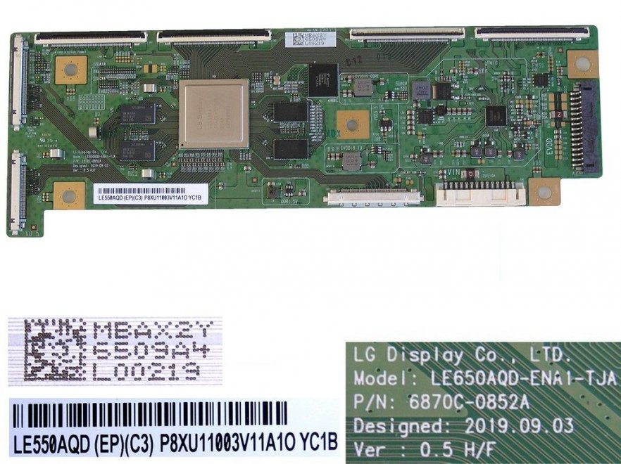 LCD modul T-CON OLED LE650AQD-ENA1-TJA / T-CON board O-LED 6870C-0852A / LE550PQL (EP)(C3) - Kliknutím na obrázek zavřete