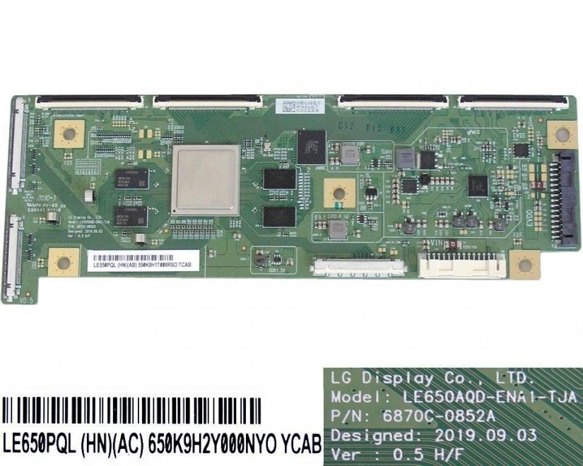 LCD modul T-CON OLED LE650AQD-ENA1-TJA / T-CON board O-LED 6870C-0852A / LE650PQL (HN)(AC) / EAT65147301 - Kliknutím na obrázek zavřete
