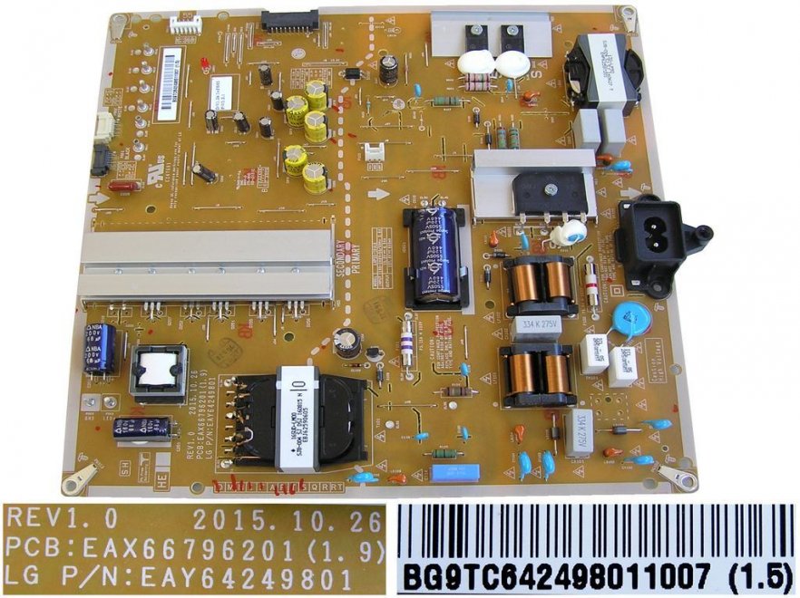 LCD modul zdroj EAY64249801 / Power Supply assembly EAY64249801 - Kliknutím na obrázek zavřete