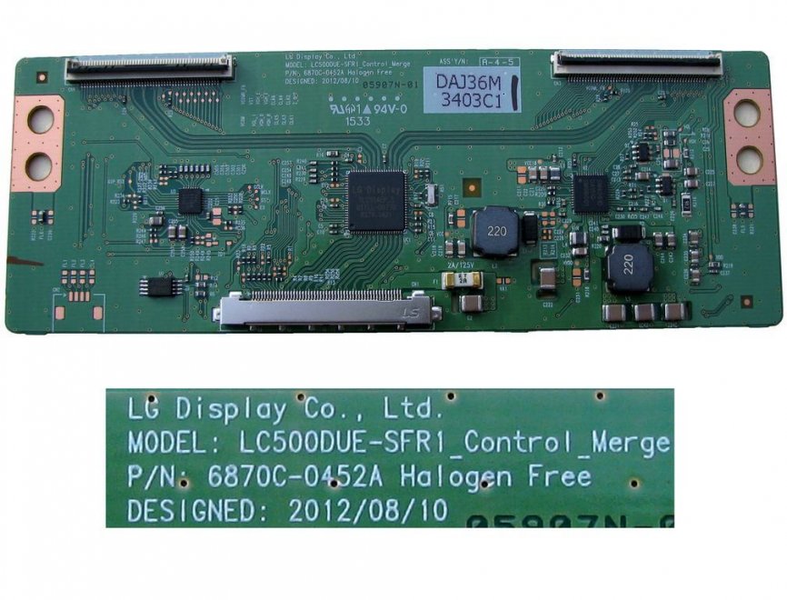 LCD modul T-CON 6870C-0452A / TCON assy 6870C0452A / LC500DUE-SRF1 - Kliknutím na obrázek zavřete