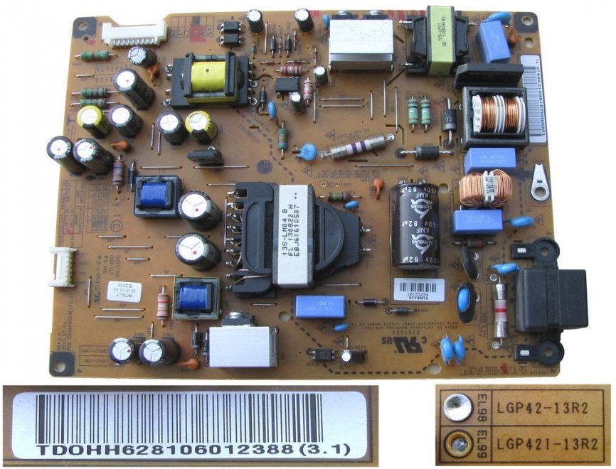 LCD modul zdroj EAY62810601 / Power Supply assembly LGP42-13R2 / EAY62810601 - Kliknutím na obrázek zavřete