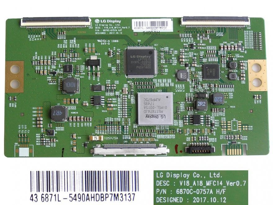 LCD modul T-CON 6870C-0757A / T-Con board 6871L-5490A / V18_A18_MFC14_Ver0.7 - Kliknutím na obrázek zavřete