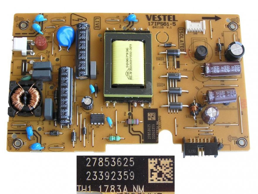 LCD modul zdroj 17IPS61-5 / SMPS board Vestel 23392359 - Kliknutím na obrázek zavřete