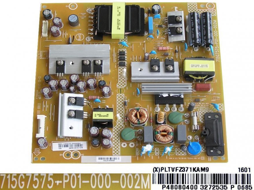 LCD LED modul zdroj PLTVFZ371KAM9 / SMPS power supply board 715G7575-P01-000-002M / 996596302412 - Kliknutím na obrázek zavřete