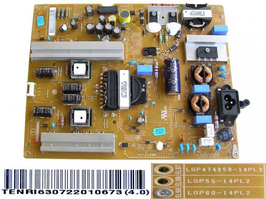 LCD modul zdroj EAY63072201 / SMPS board unit LGP60-14PL2 - Kliknutím na obrázek zavřete