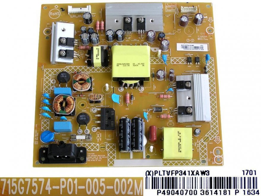 LCD LED modul zdroj PLTVFP341XAW3 / SMPS power supply board 715G7574-P01-005-002M / 996596305244 - Kliknutím na obrázek zavřete