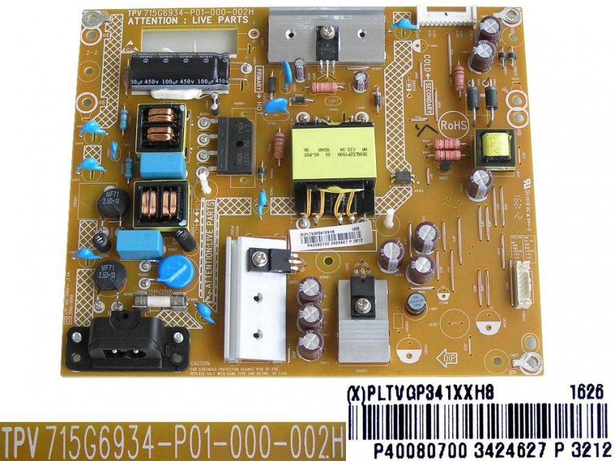 LCD modul zdroj PLTVGP341XXH8 / SMPS power supply board 715G6934-P01-000-002H / Philips 996596302588 - Kliknutím na obrázek zavřete