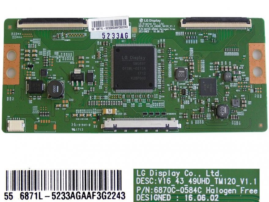 LCD modul T-Con 6870C-0584C / T-Con board 6870C0584C / 6871L-5233A - Kliknutím na obrázek zavřete