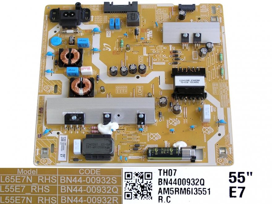 LCD modul zdroj BN44-00932Q / SMPS board L55E7L_RHS / BN4400932Q - Kliknutím na obrázek zavřete