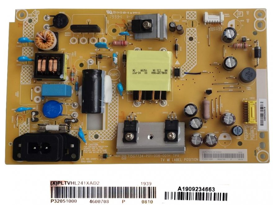 LCD LED modul zdroj PLTVHL241XAD2 / SMPS board unit 715G7734-P01-008-001H / 996598302044 - Kliknutím na obrázek zavřete