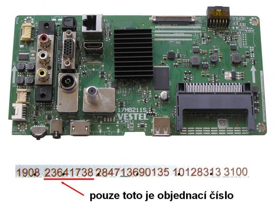 LCD modul základní deska 17MB211S / Main board 23641738 TOSHIBA 32L3063DG - Kliknutím na obrázek zavřete