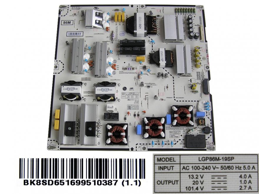 LCD modul zdroj EAY65169951 / Power board LGP86M-19SP / EAY65169951 - Kliknutím na obrázek zavřete
